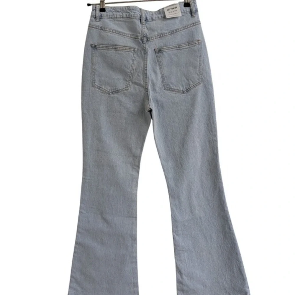 Cotton On Original Flare Jeans‎ Women's 8 Light Wash High Rise Denim Retro Boho - Picture 3 of 12